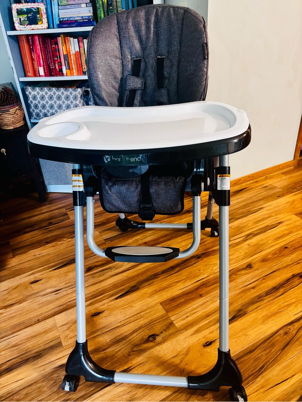 Gray High Chair with White Tray